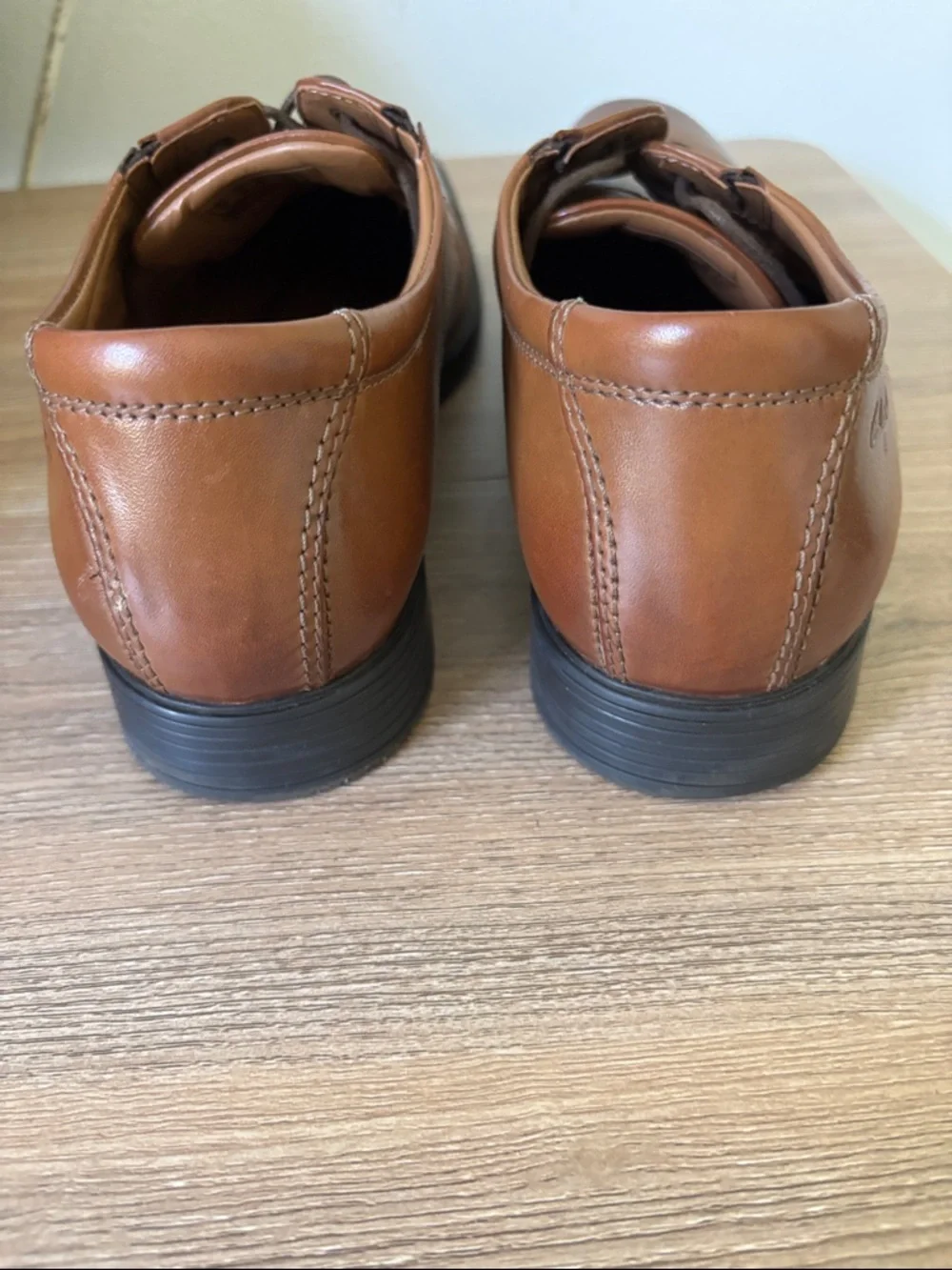 Clarks Men’s Brown Leather Lace-Up Oxford Shoes
